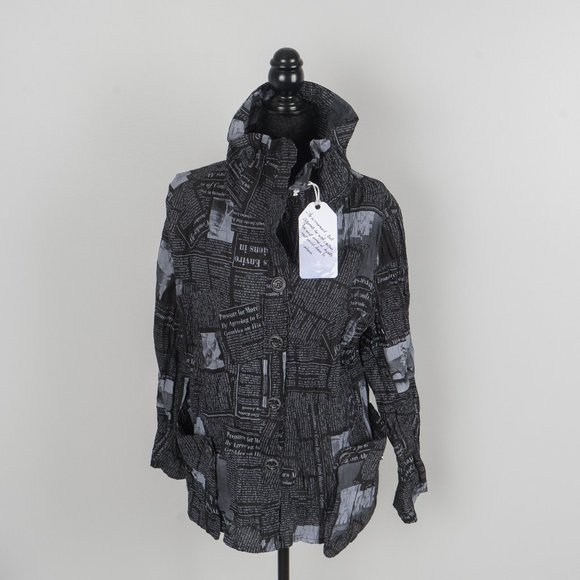 Ki Meng Jackets & Blazers - Ki Meng newspaper print jacket - Medium